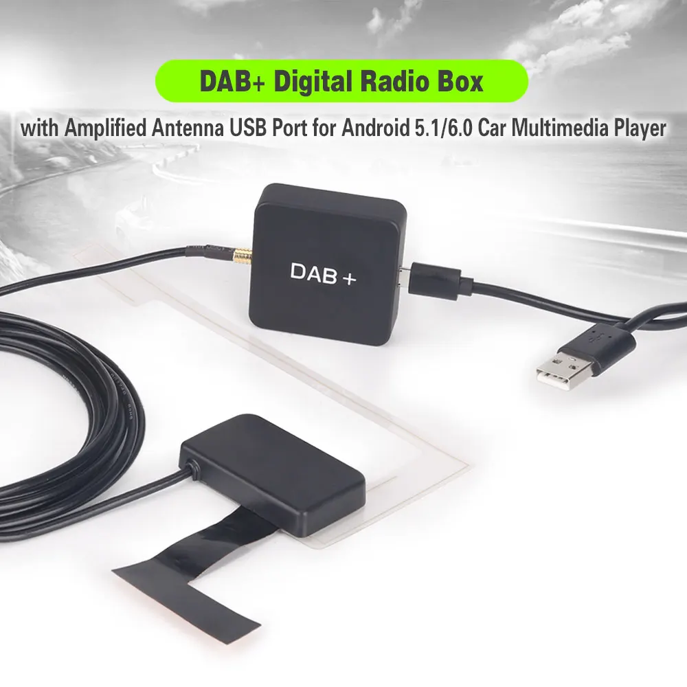 USB Dab/Dab+ Tuner Radio Numérique Récepteur + Antenne MCX Connecteur SMA,  Récepteur Radio Numérique de Voiture Dab Antenne Autoradio Lecteur de