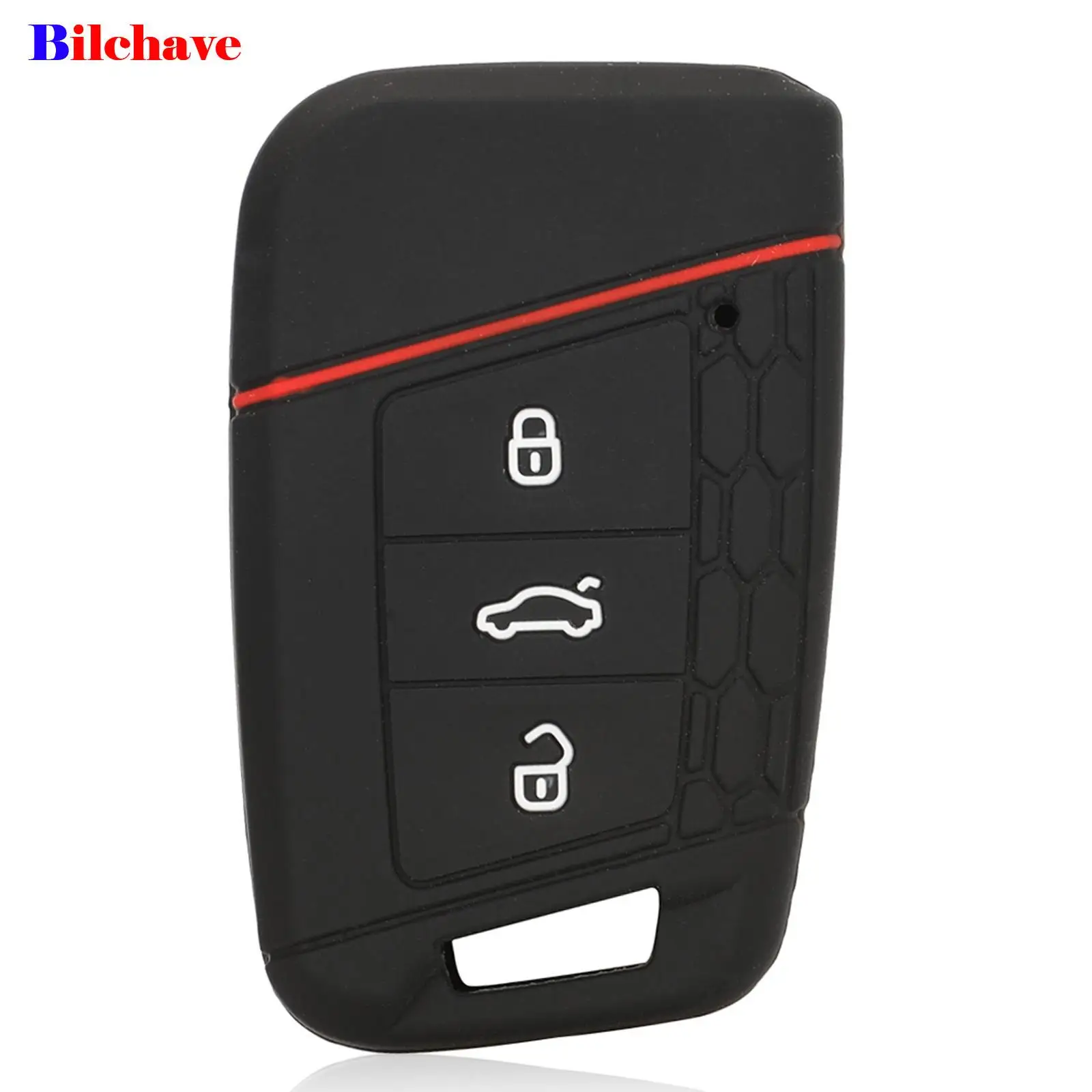 Jingyuqin 100pcs Skoda Octavia Kodiaq Karoq 폭스 바겐 폭스 바겐 폴로 Passat B8 Tiguan 2 Fob 실리콘 원격 키 케이스 커버 3BT