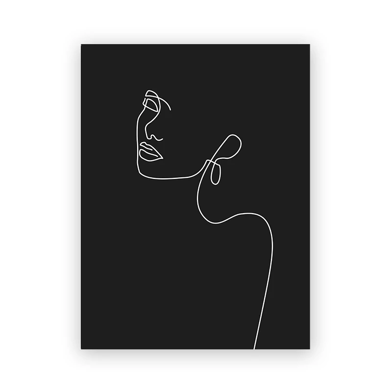 Abstract-Woman-Face-One-Line-Drawing-Painting-Modern-Poster-Canvas-Print-Black-and-White-Minimalist-Wall (6)