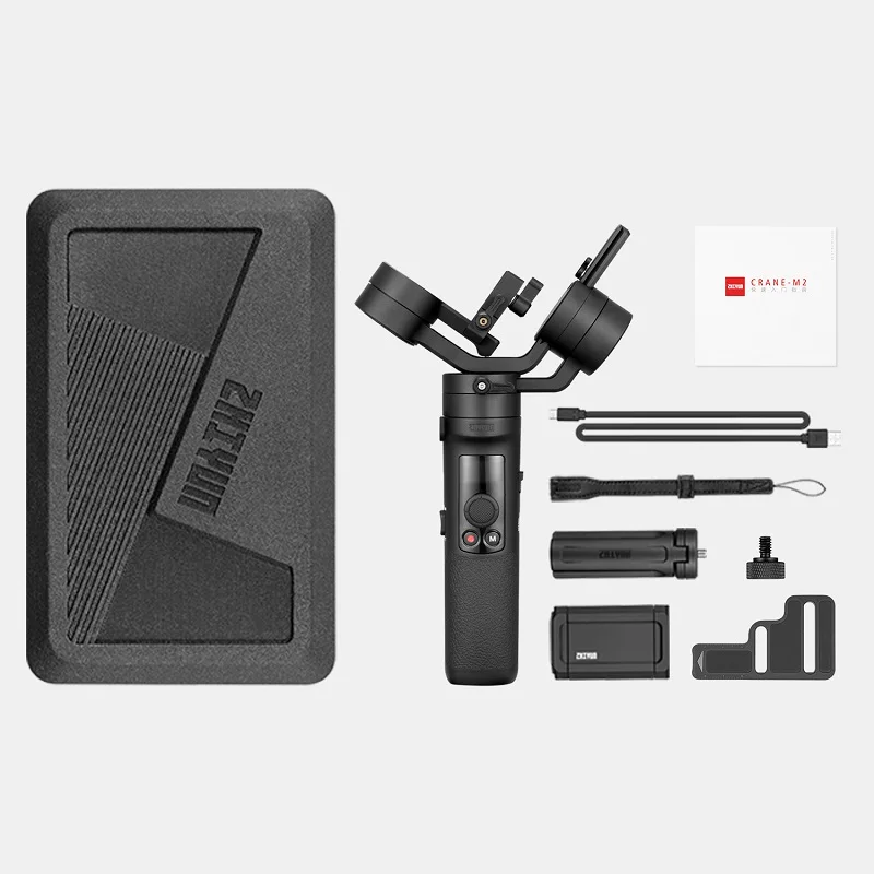 ZHIYUN официальный кран M2 стабилизатор Gimbal 3 оси портативный все в одном для видеокамеры SLR камера смартфон Действие Cam для sony - Цвет: Crane M2