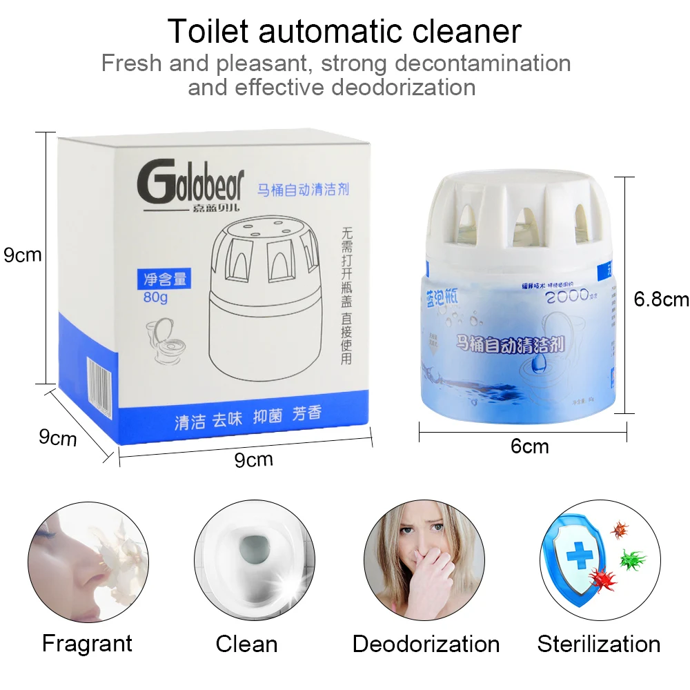 Вспенивающие очистители Autoile автоматический очиститель для туалета Magic Flush Bottled Helper Blue Bubble Amazing