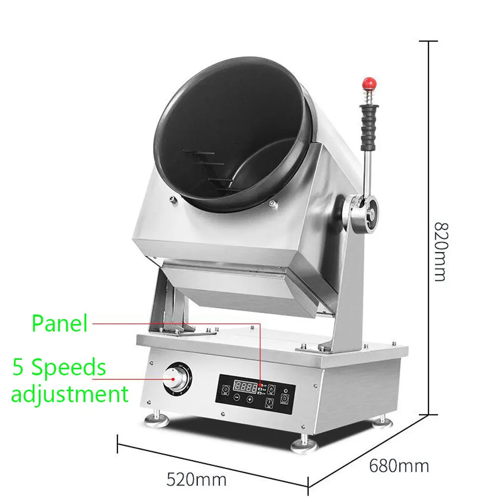Commercial Automatic Drum Cooking Machine Intelligent Wok Cooking Robot Fried Rice Dishes Machine Gas or Electric Stir Cooker 6