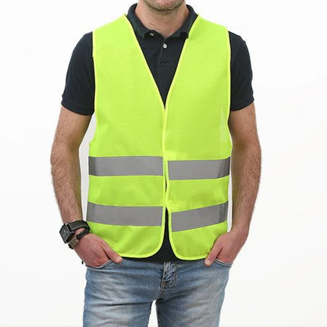 High Visibility Reflective Vest Outdoor Front Safety Vest With Reflective  Strips Construction Workwear Safety Reflective Vest