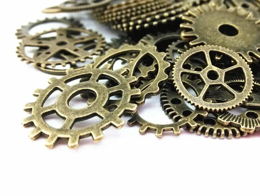20шт бронзовые Запчасти для часов Steampunk Cyberpunnk Cogs Gears DIY Jewelry Craft|Передачи| |