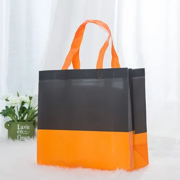 

Portable Reusable Shopping Bag Large Folding Tote Grocery Bag Non-Woven Double Color Convenient Storage Handbag Eco Friendly Bag
