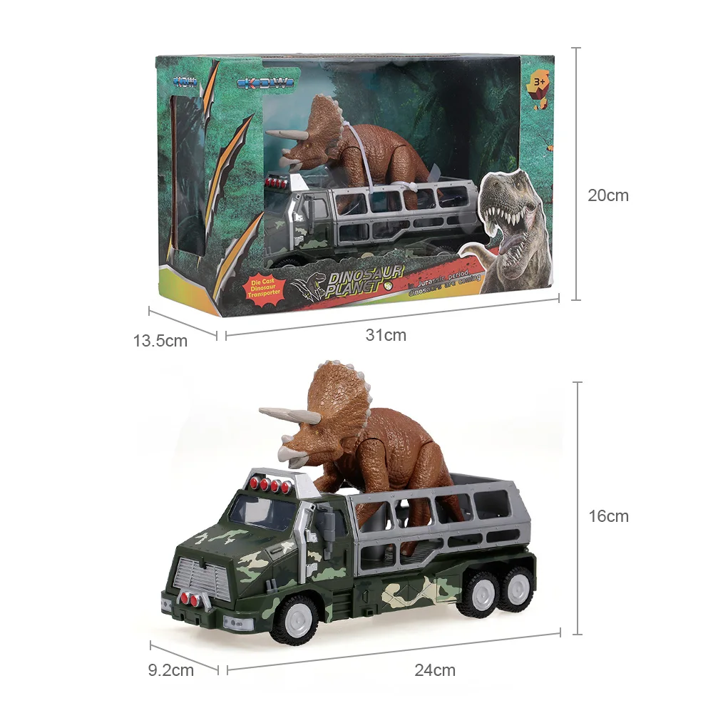 Динозавры автомобиль грузовик игрушка транспорт автомобиль грузовик игрушка дилофозавр тянет обратно динозавр автомобили с имитацией динозавра Роар для детей