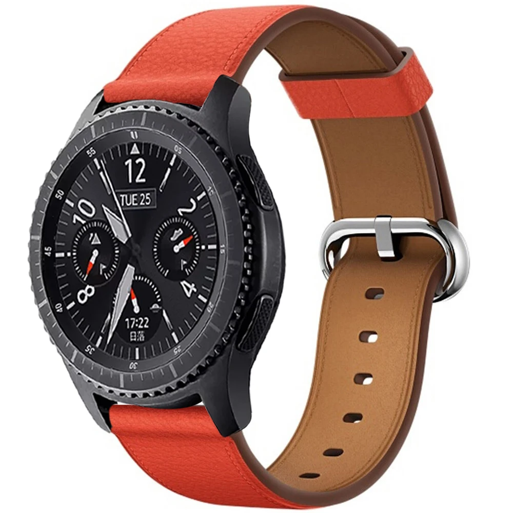 Ремешок для часов samsung gear S3 ремешок черный коричневый классический galaxy Watch active 46