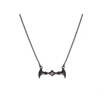 

S925 Sterling Silver Sound Bat Necklace Fashion Female Model to Send Girlfriend Creative Set of Chain Clavicle Chain Jewelry