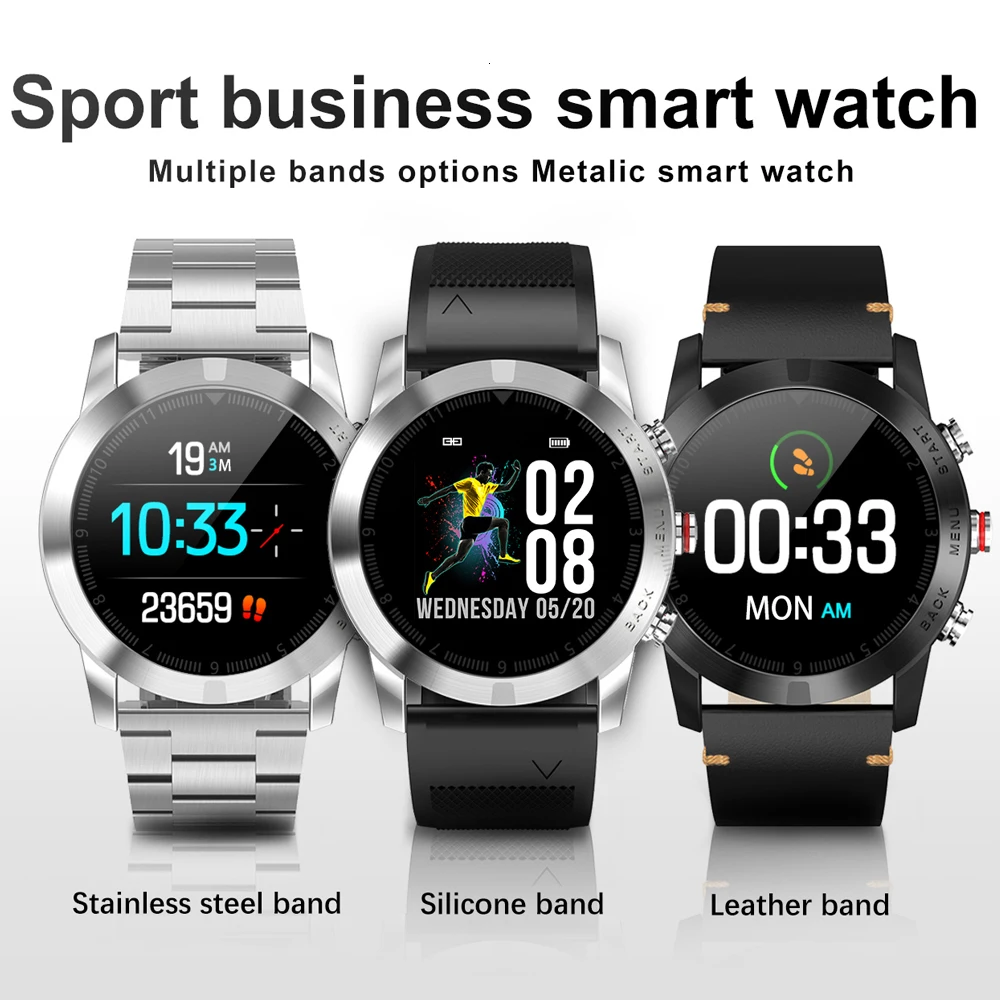 Умные часы мужские водонепроницаемые Bluetooth умные пульсометр фитнес трекер