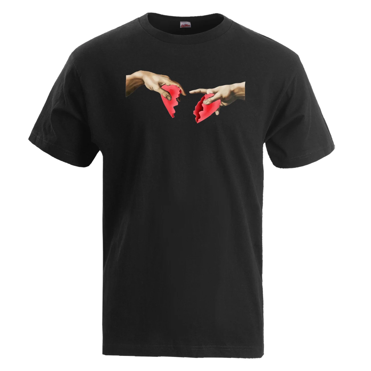 

Michelangelo Genesis Heart Break Funny Tshirt Men 2019 Summer 3Xl Oversized Short Sleeve Hip Hop T Shirt Cotton Camiseta Hombre