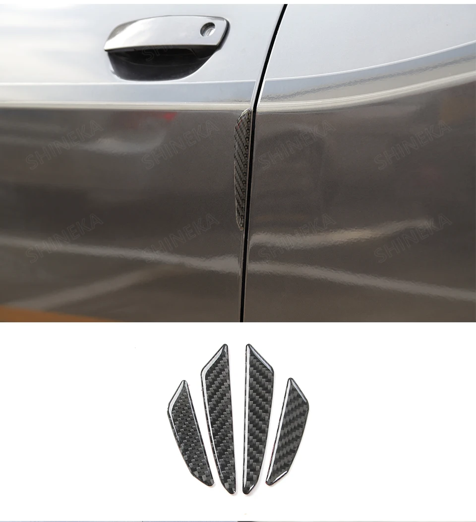 Углеродное волокно, автомобильная универсальная дверная защитная полоса для края, защита от царапин, защита от столкновений, наклейка против трения для Dodge Challenger