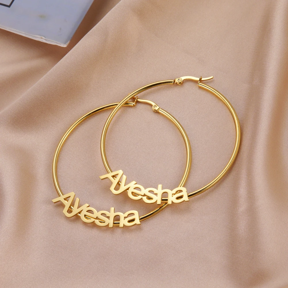 Women Stainless Custom Earring Customized Earrings Name