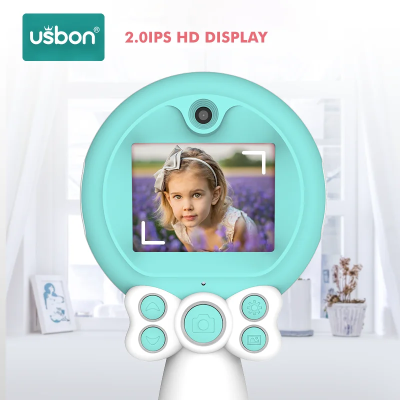 Usbon детская камера цифровая игрушка для детей 1080P Игрушки для малышей камера 2 дюйма ips экран развивающие игрушки рождественские подарки