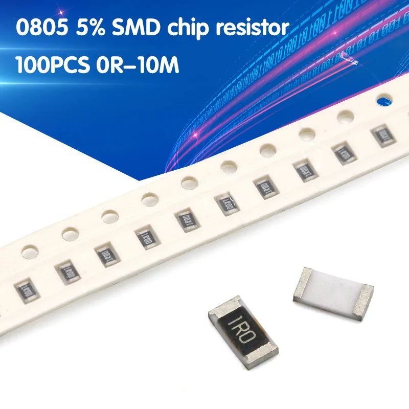

100Pcs 0805 SMD 1/4W 0R ~ 10M chip resistor 0 10R 100R 220R 330R 470R 1K 4.7K 10K 47K 100K 0 10 100 330 470 ohm