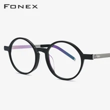 Ацетатная оправа для очков, женские винтажные круглые очки по рецепту, оптические оправы для очков, мужские очки, очки без винтов, 619