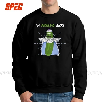 

Rick And Morty Pickle Rick Man Sweatshirts Hipster 100% Cotton Crewneck Pullover Warm Hoodies Apparel