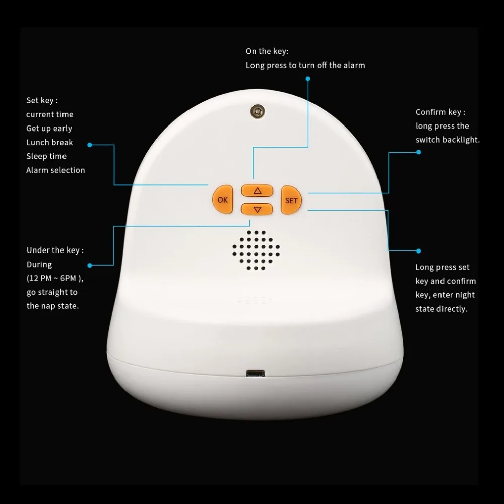 LALU Chidlren тренажер для сна, имитация суточного изменения, графические часы, будильник с милым рисунком, напоминание с книгой истории, подарок для детей
