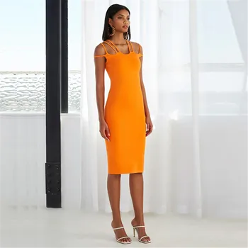 

Sleeveless 2020 New Bandage Dress Women Summer Ladies Clothes Elegant Celebrity Party Club Sexy Clothes