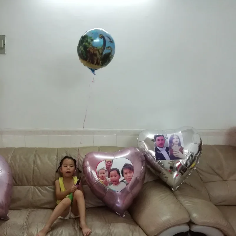 32inch 75cm heart foil balloon with photo print -10