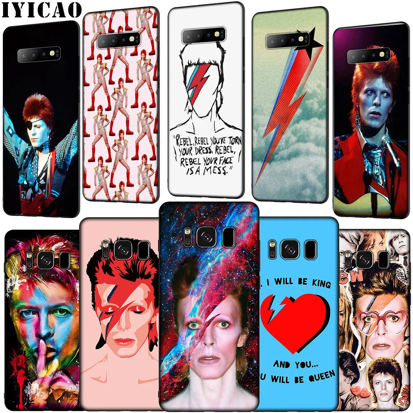 IYICAO David Bowie Мягкий силиконовый чехол для телефона Samsung Galaxy S20 Ultra S10 Lite S9 S8 Plus S6 S7 Edge