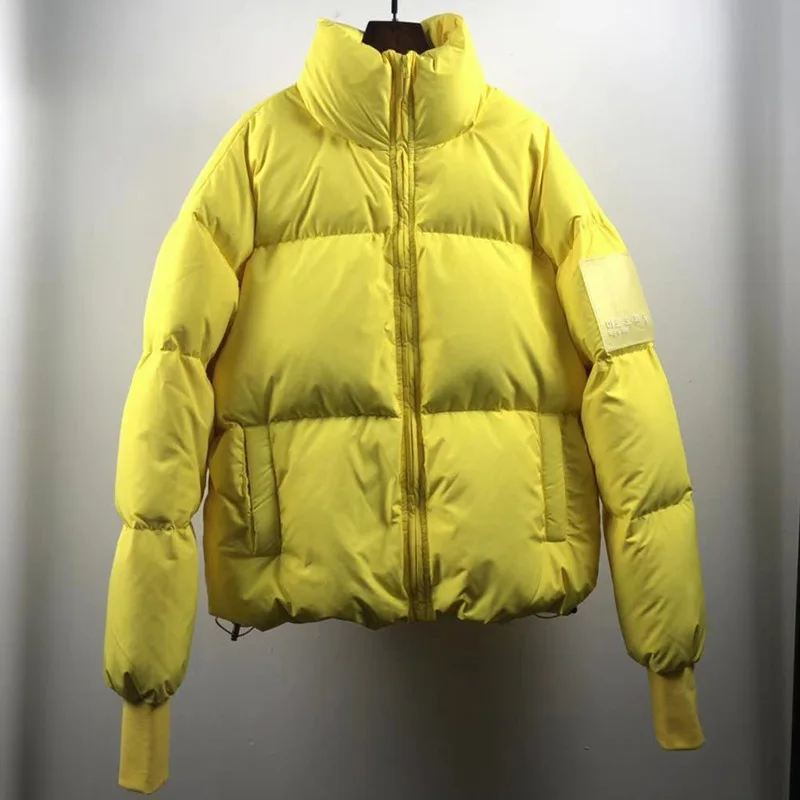 yellow Свободный, повседневная одежда воротник Ms. белый хлеб утка пуховик 930 - Color: yellow