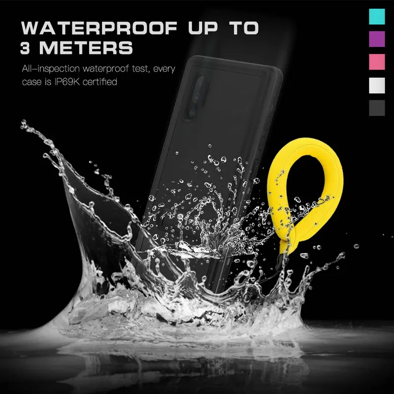 

For Samsung Note 10 Plus 5G Waterproof Case Samsung Note 10 Case 360 Protect for Samsung Galaxy Note10+ Note10 Water Proof Case