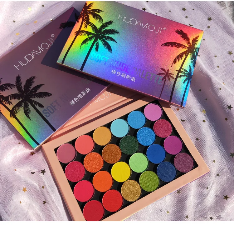 HUDAMOJI 24 Colors Eyeshadow Pallete Earth Color Glitter Pearl Matte Eye Shadow Highlight Shimmer Eye Shadow Tray Hawaii Makeup HUDAMOJI 24 Colors Eyeshadow Pallete Earth Color Glitter Pearl Matte Eye Shadow Highlight Shimmer Eye Shadow Tray Hawaii Makeup