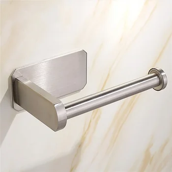 

304 Stainless Steel Tissue Roll Holder Toilet Paper Holder Square Free Punch Roll Paper Holder Toilet Paper Holder HOT