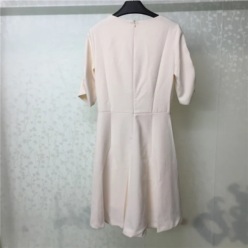 Женское летнее платье с v-образным вырезом и коротким рукавом модное элегантное платье А-силуэта