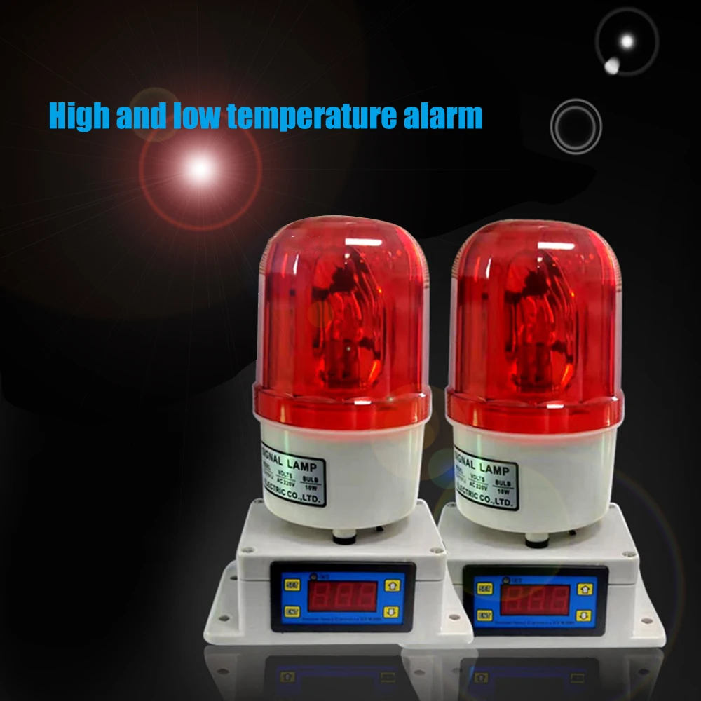 

Temperature Alarm Thermostat Machine Room Farm Oven Temperature Alarm High And Low Temperature Alarm 110-220V