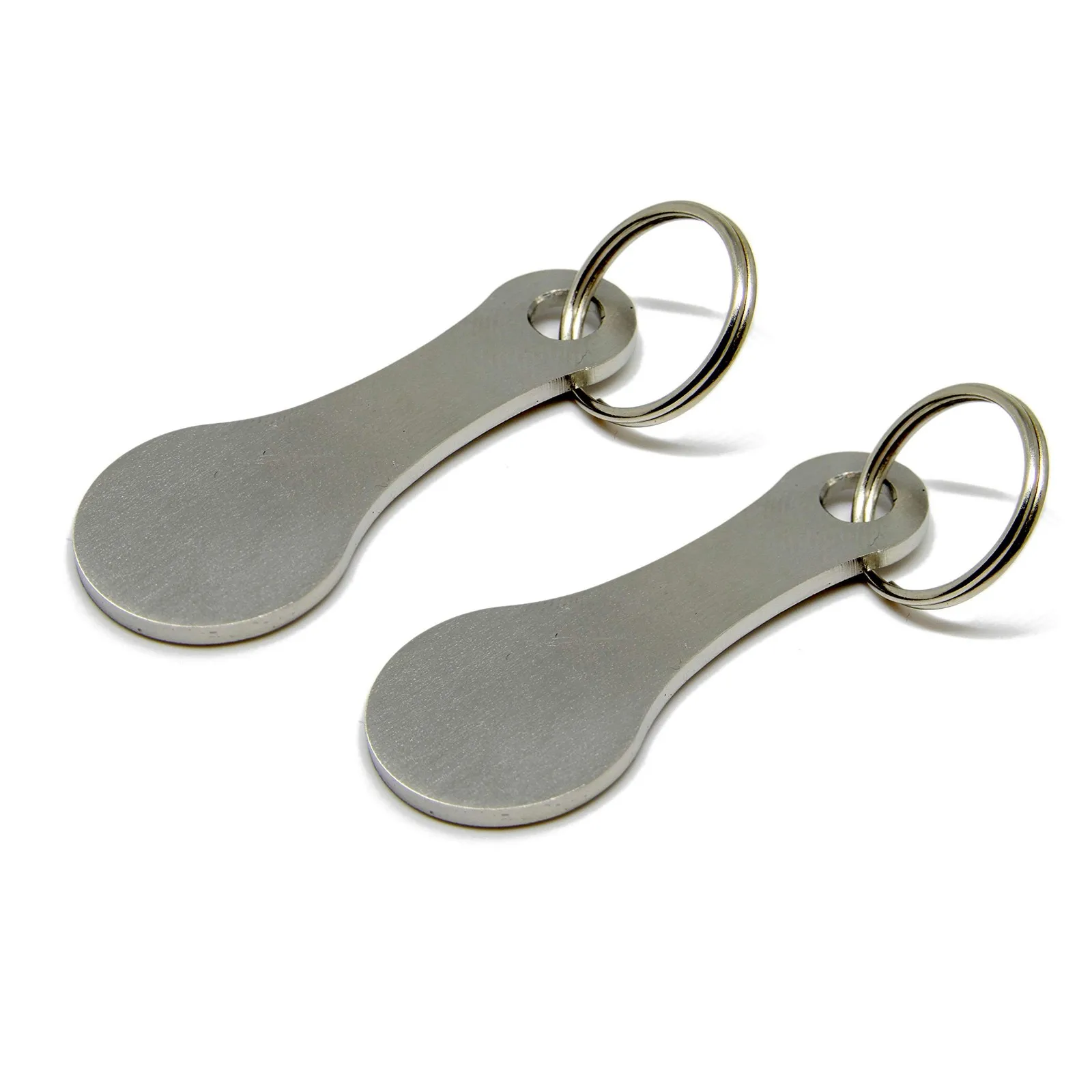 2pcs DIY Shopping Trolley Tokens Couple Key Chains Decorative Key Hook Keyrings Aluminum Alloy Key Ring Coin Holder Keychain