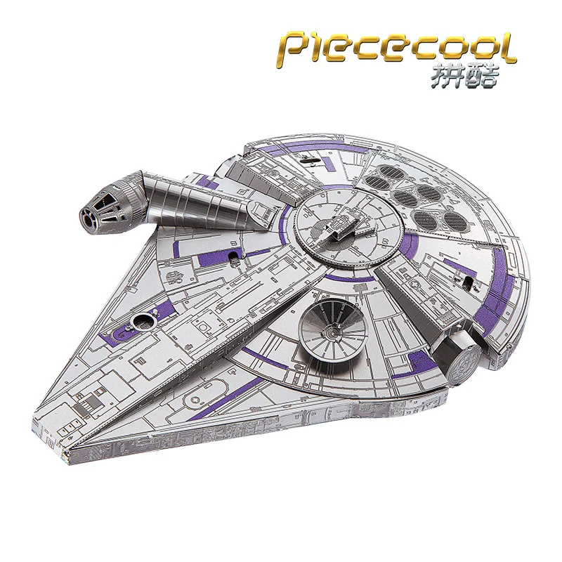 

Piece cool 3D Metal Puzzle MILLE NNIUM FALCON Model KITS Educational Puzzle 3D Model Gift jigsaw Toys For Children