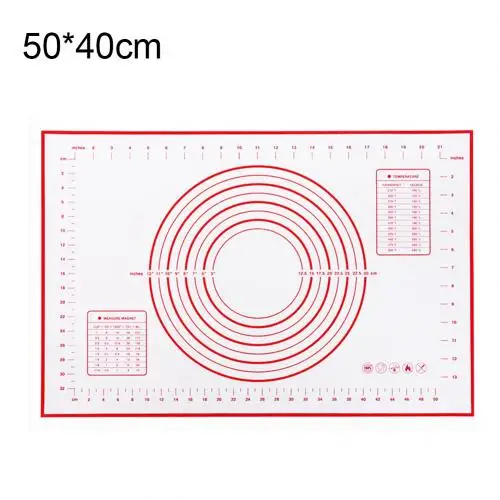 50x40cm Силиконовые коврики для выпечки лист тесто для пиццы антипригарный держатель для кондитерских изделий Кухонные гаджеты Инструменты для приготовления пищи посуда Аксессуары для выпечки - Цвет: 50x40cm