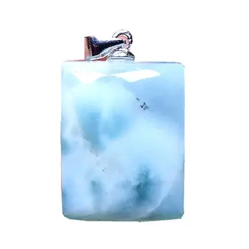 

Natural Blue Larimar Pendant For Woman Man Crystal 18x14x8mm Rectangle Beads Silver Dominica Water Pattern Stone Jewelry AAAAA