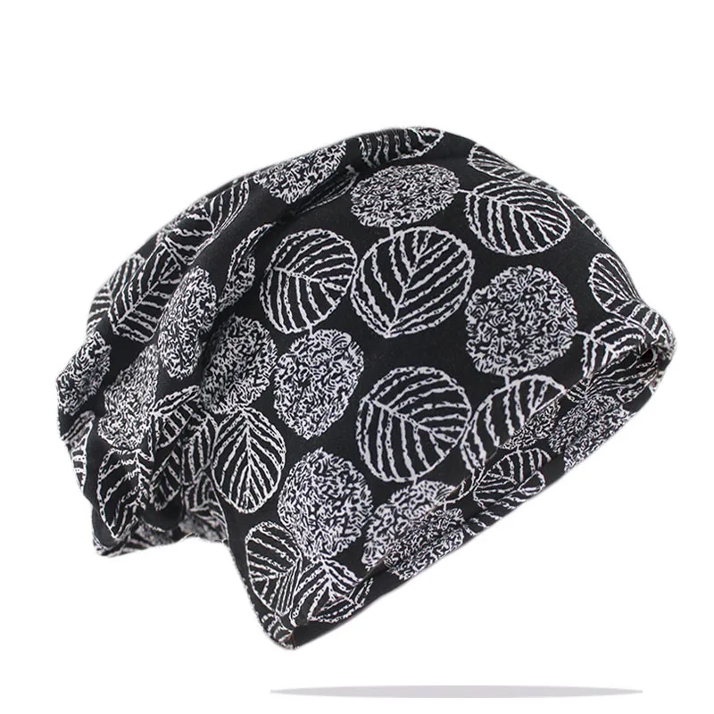 Neue Mode weibliche Frühling Mützen Skuliies Herbst warmen Schal zwei gebrauchte Mädchen Blumen hüte Marke Outdoor Turban Knochen Gorras Mütze – Detail 23