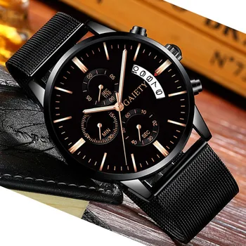

Gaiety Brand Fashion Men Watches Top Brand Luxury Business Quartz Watch Men Casual Slim Mesh Steel Sport Watch Relogio Masculino