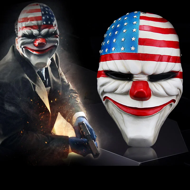 Две маски для Хэллоуина Payday 2 тематическая маска игра день урожая вечеринки