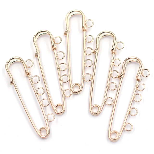 Jumbo Goldtone Safety Pins, Set of 30