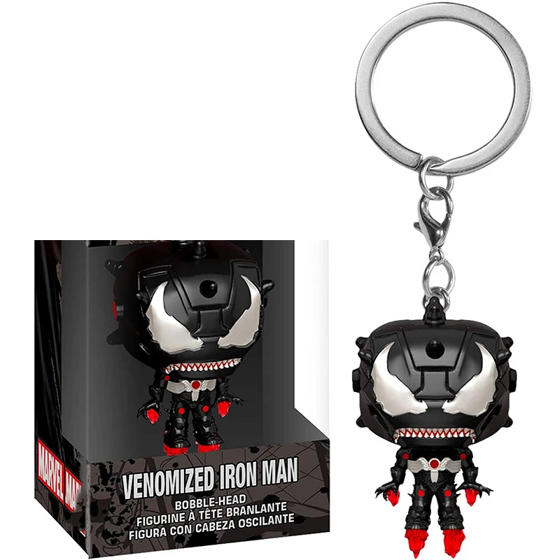 FUNKO игрушки Марвел веномизированный Железный Человек Карманный Брелок