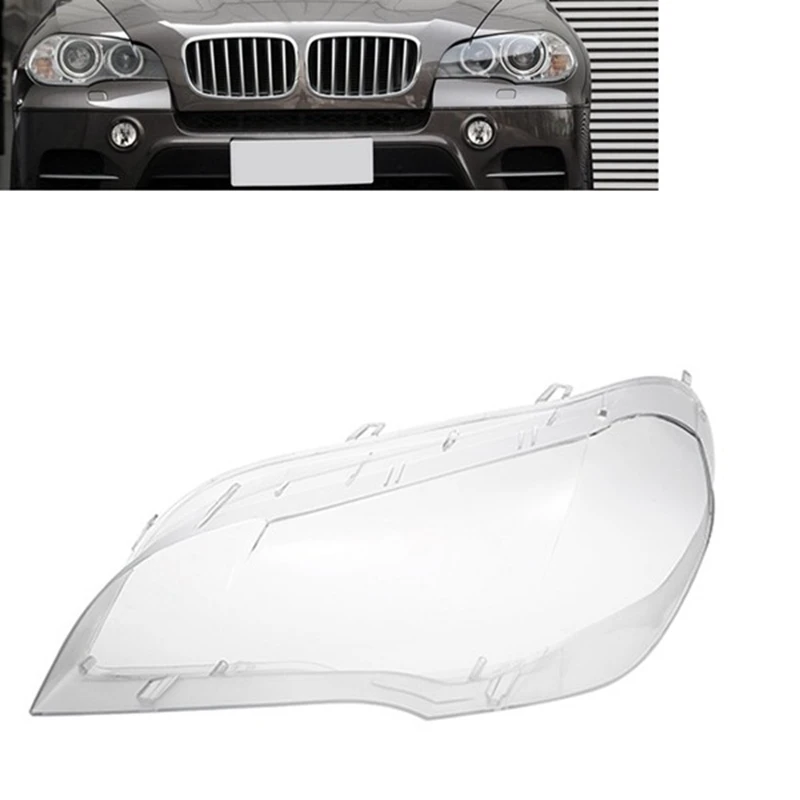 

Car Clear Headlight Lens Cover Replacement Headlight Head Light Lamp Shell Cover For-BMW X5 E70 2008-2013