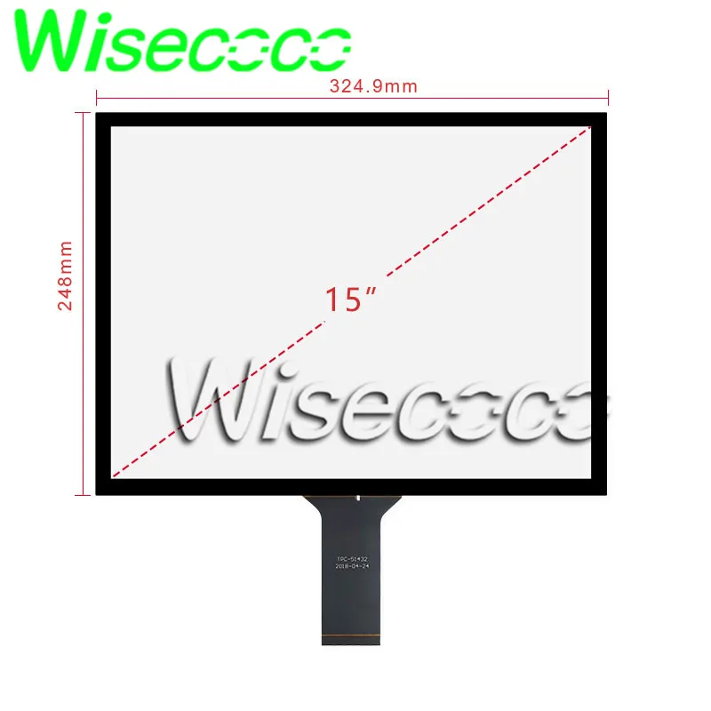 Wisecoco емкостный сенсорный экран 15 дюймов USB plug and play 10 точек поддержки Android linux WIN7810 G+ G