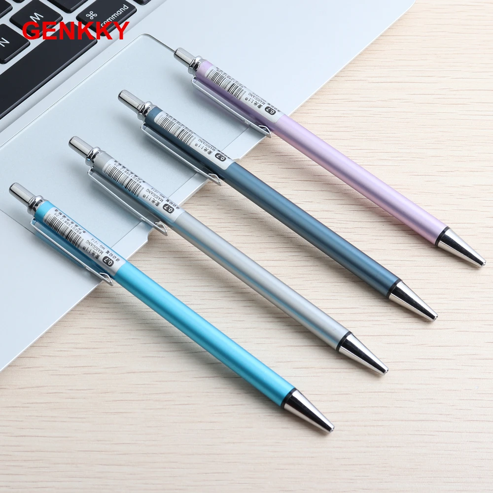 Высококачественный рекламный автоматический карандаш 0,5 мм 0,7 мм предотвращающий скольжение мелкий металлический канцелярский карандаш