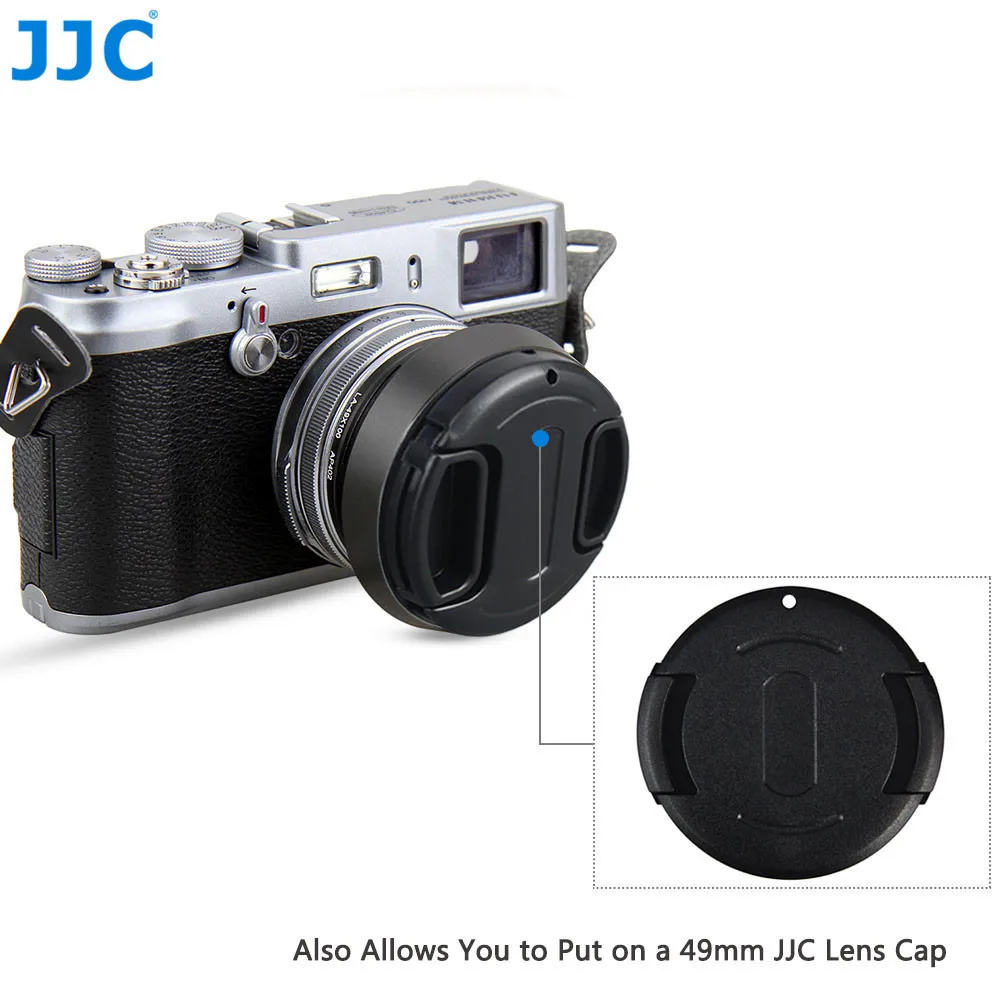 JJC Black Metal Square Lens Hood And Adapter Ring Kit For Fujifilm