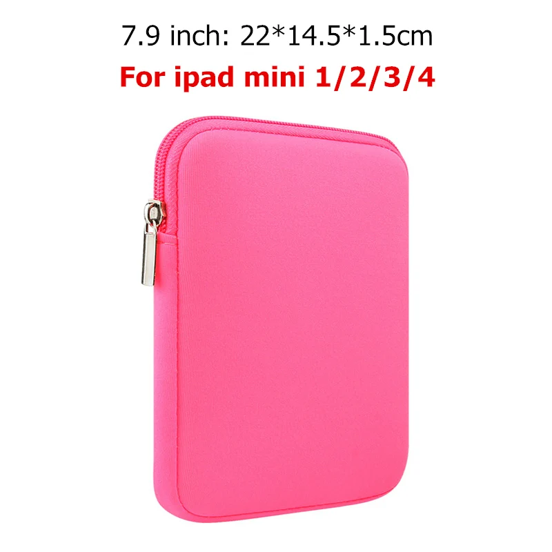 rose red 7.9 inch BinFul Прочный шерстяной войлок ручной портативный рукав сумка для планшета чехол для iPad Mini 1 2 3 4, для iPad Air 1 2 для Kindle - Цвет: rose red 7.9 inch