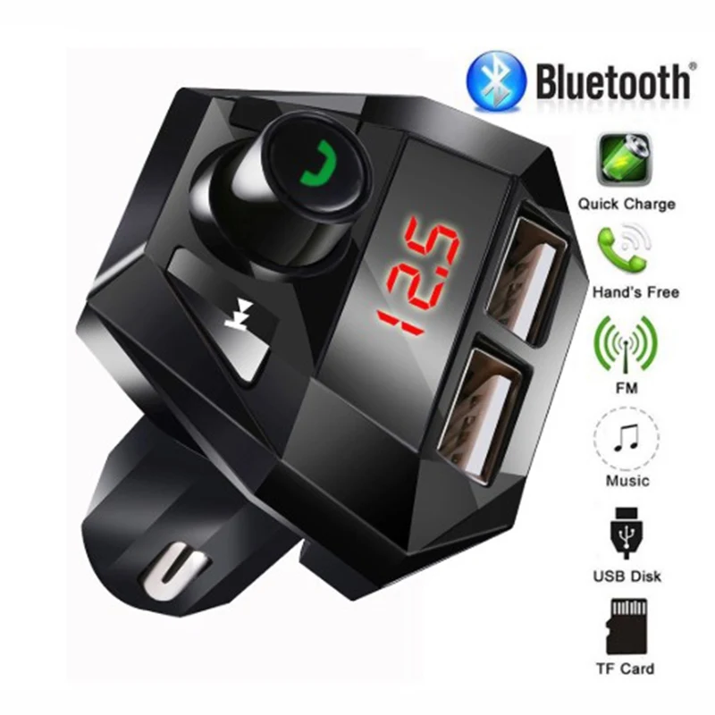 ABS беспроводной fm-передатчик lcd MP3-плеер USB плеер 2.1A Автомобильный плеер