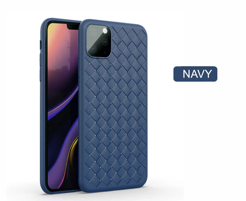 Дышащий чехол для телефона iPhone 11 Pro Max, роскошные кожаные сетчатые Чехлы для iPhone 6 6s 7 8 Plus X XR XS Max, мягкий чехол