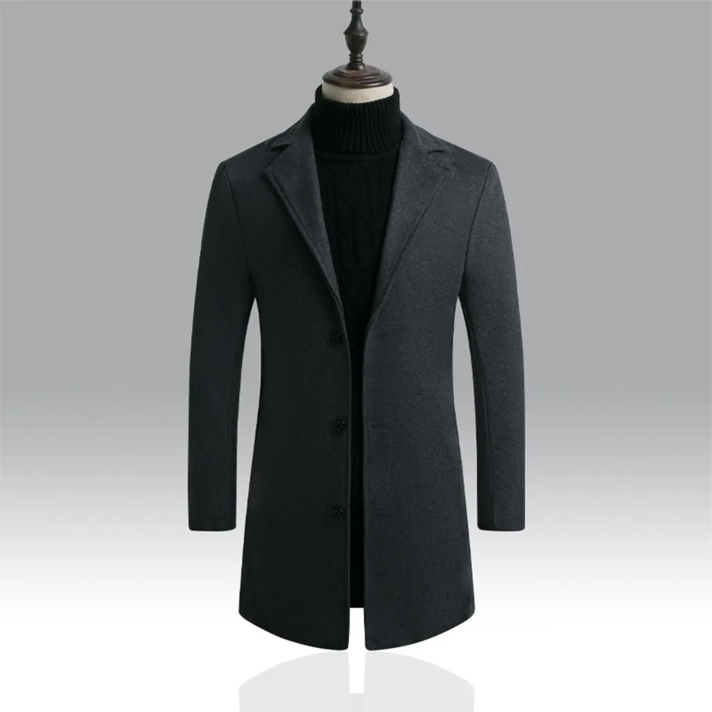 Men's New Winter Style Fashionable Warm Snowflake Windbreaker Coat Pure Coat Mens Pure Color Casual Fashion Jackets Overcoat9.21