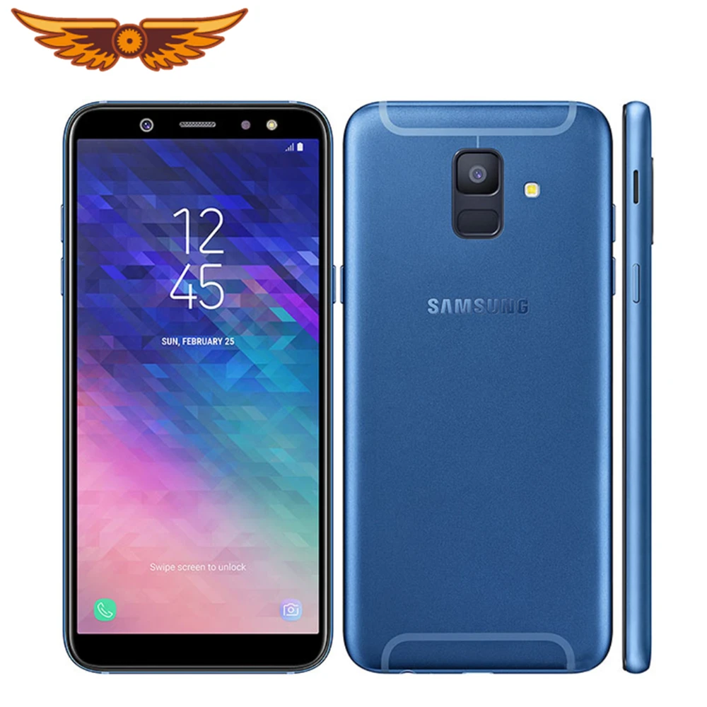 A600F Original Samsung Galaxy A6 (2018) 5,6 pulgadas Octa Core 3GB RAM 32GB ROM 4G LTE 16MP Cámara Dual SIM desbloqueado teléfono móvil