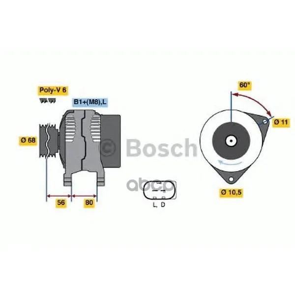 Генератор 14v 120a Bosch арт. 0124515044