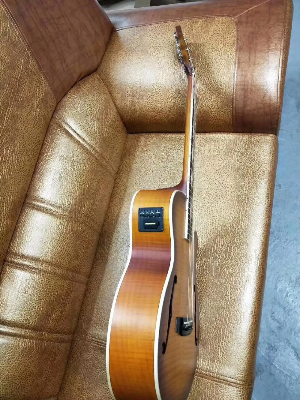 Гитарный завод+ KSG custom jazz f holes Акустическая Электрогитара Одиночная cutaway все Пламя клен Акустическая гитара SY49